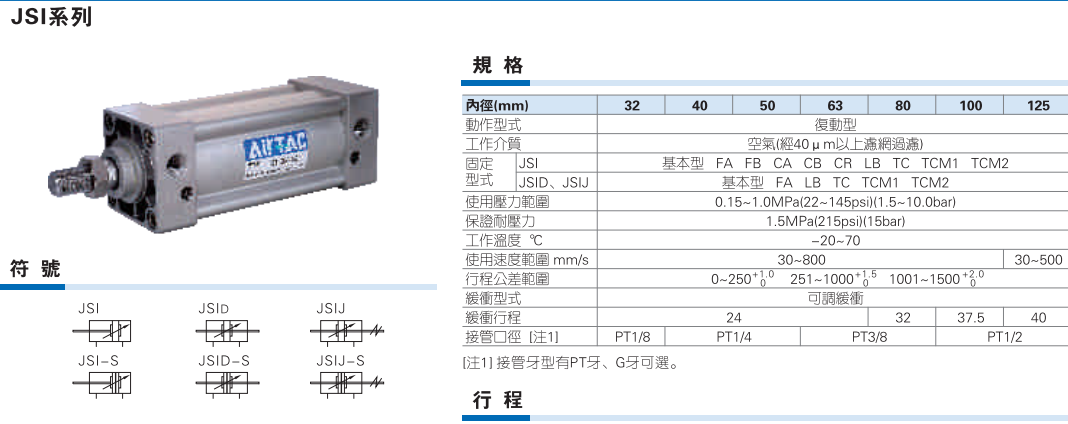 JSI系列标准气缸