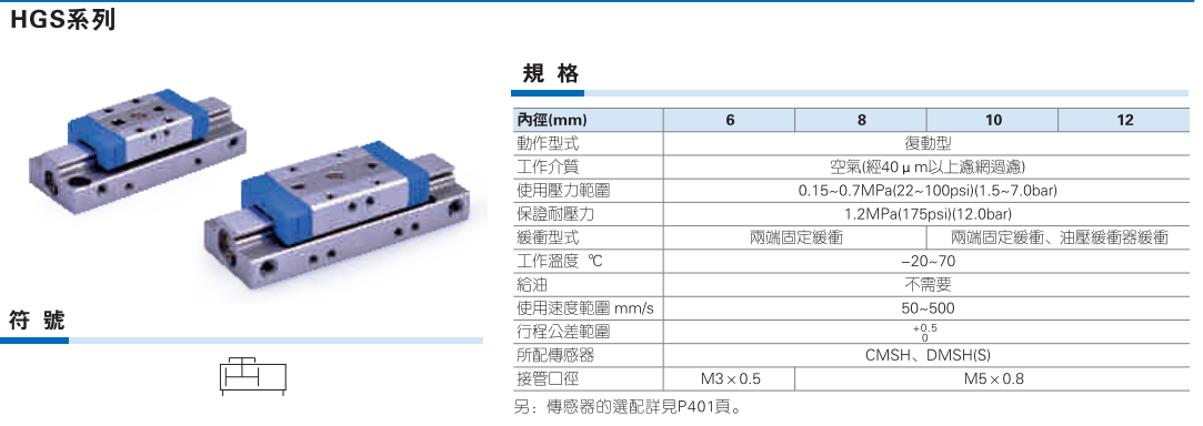 HGS系列微型精密滑台气缸