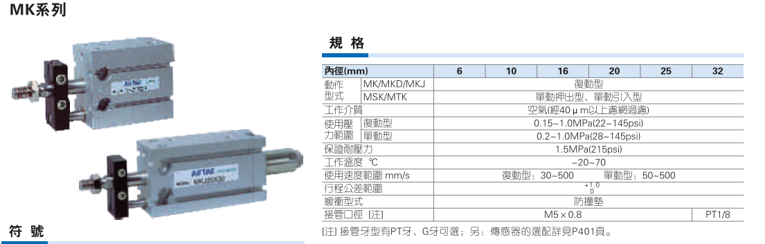 MK系列多位置固定气缸