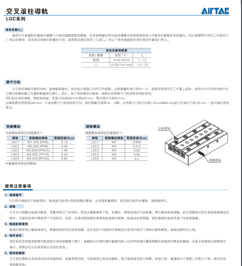 LGC系列交叉滚柱导轨